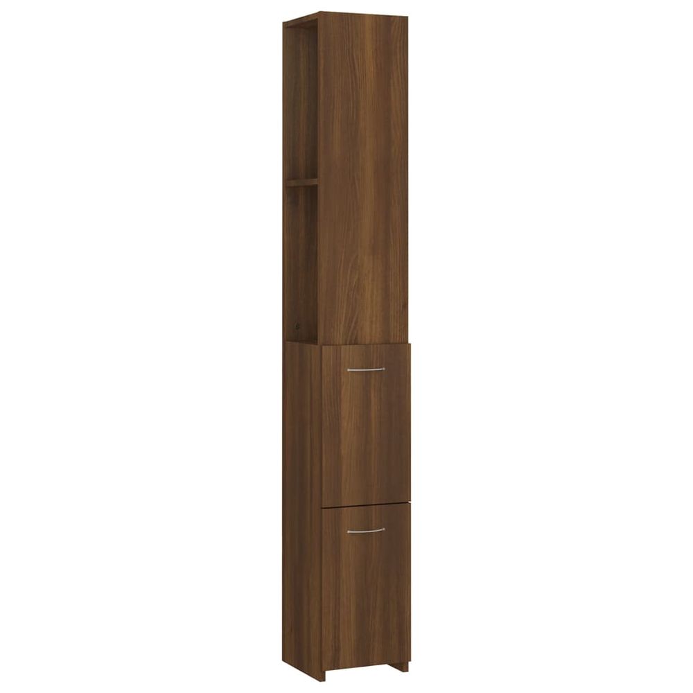 Vidaxl Kúpeľňová skrinka hnedý dub 25x25x170 cm spracované drevo